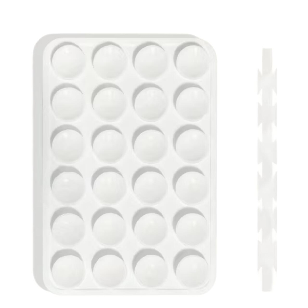 Lemontti Suport Silicon Duo cu ventuze pentru telefon Alb [2]