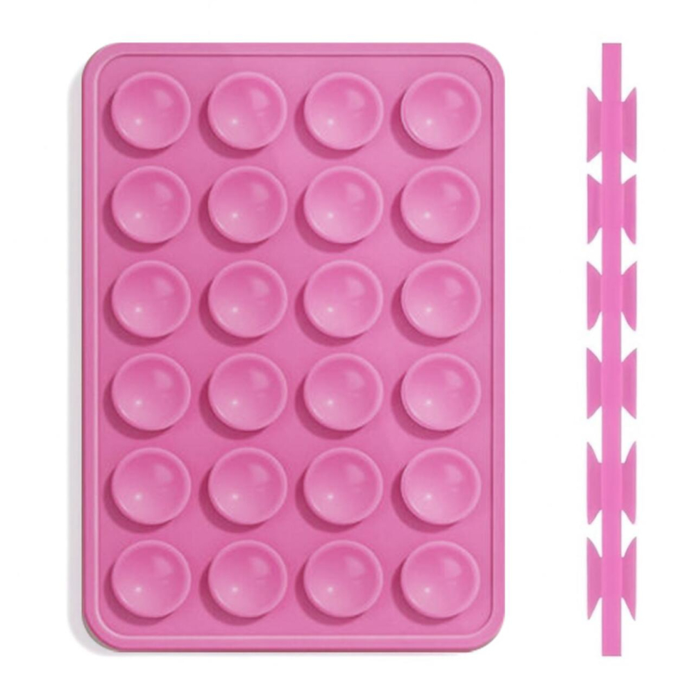 Lemontti Suport Silicon Duo cu ventuze pentru telefon Fuchsia [3]