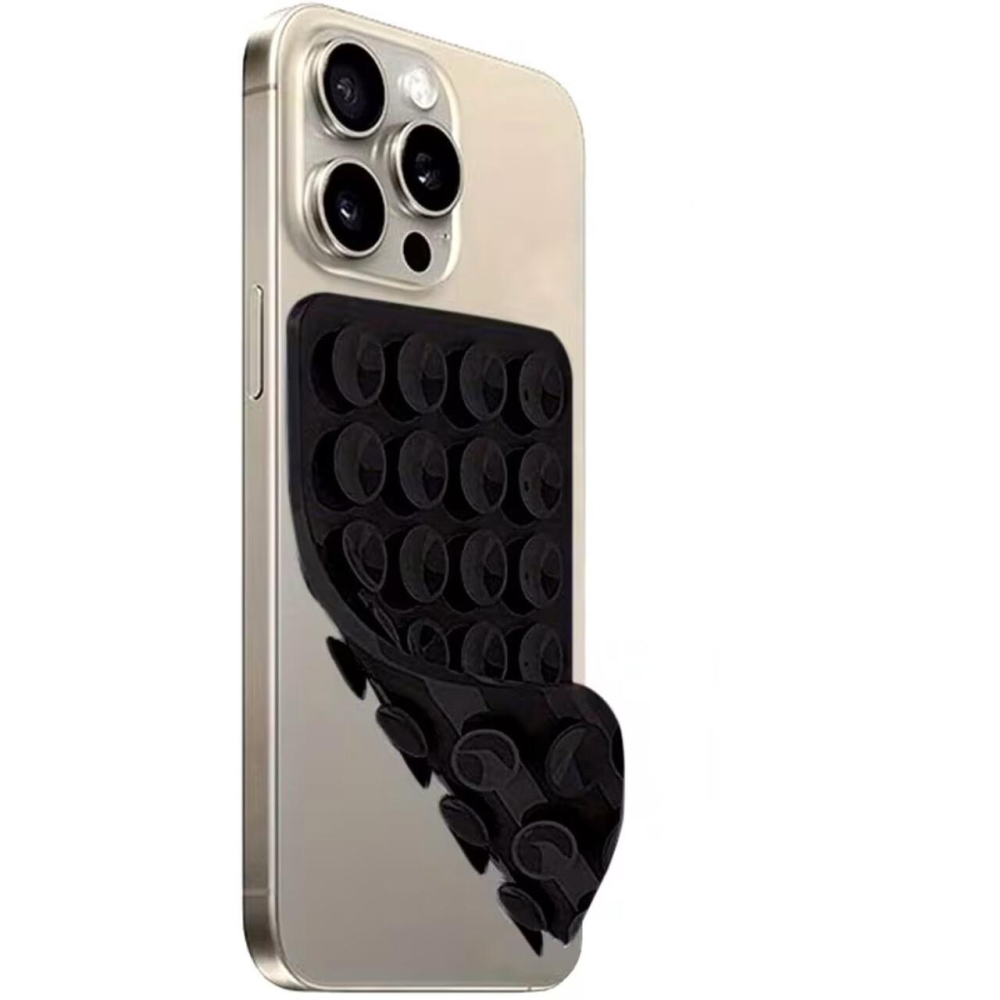 Lemontti Suport Silicon Duo cu ventuze pentru telefon Negru [3]