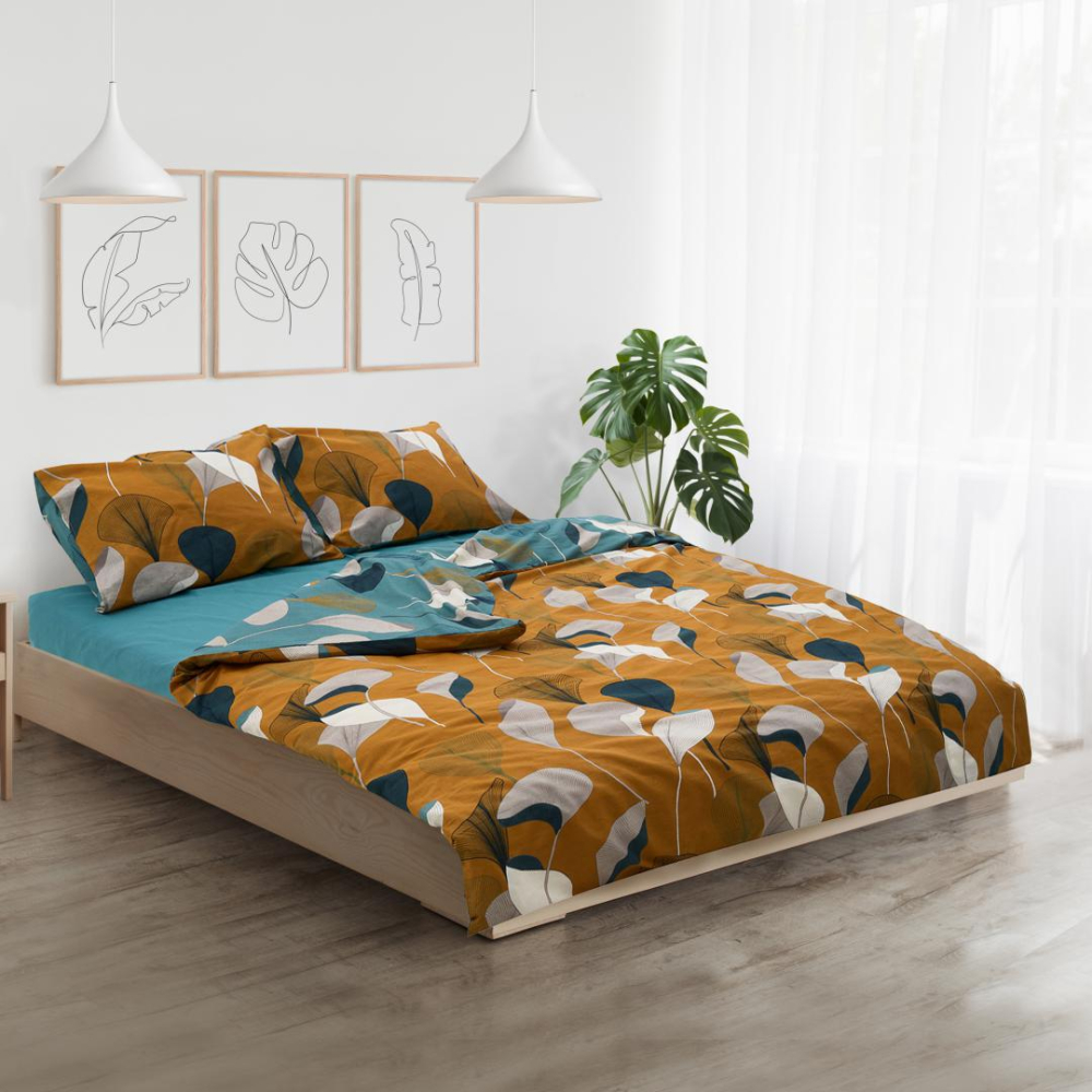 Lenjerie dubla,100%bumbac,4 piese,clara [4]