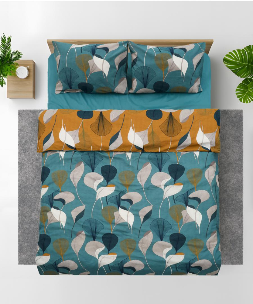 Lenjerie dubla,100%bumbac,4 piese,clara [3]