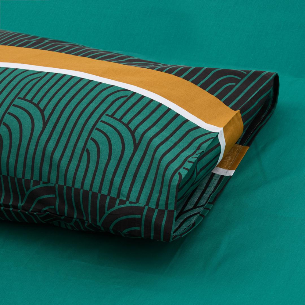 Lenjerie dubla 100% bumbac,4 piese, deco [5]