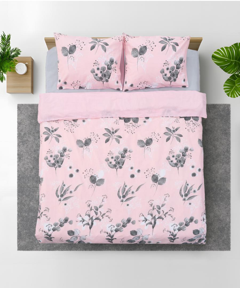 Lenjerie dubla bbc 4 piese, 132tc - rose [2]