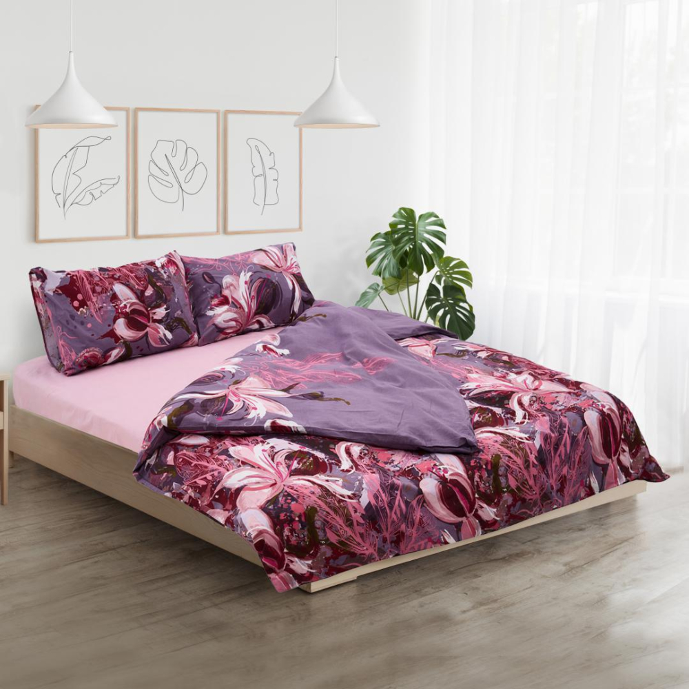 Lenjerie kingsize bumbac,132 tc,magnolia [3]