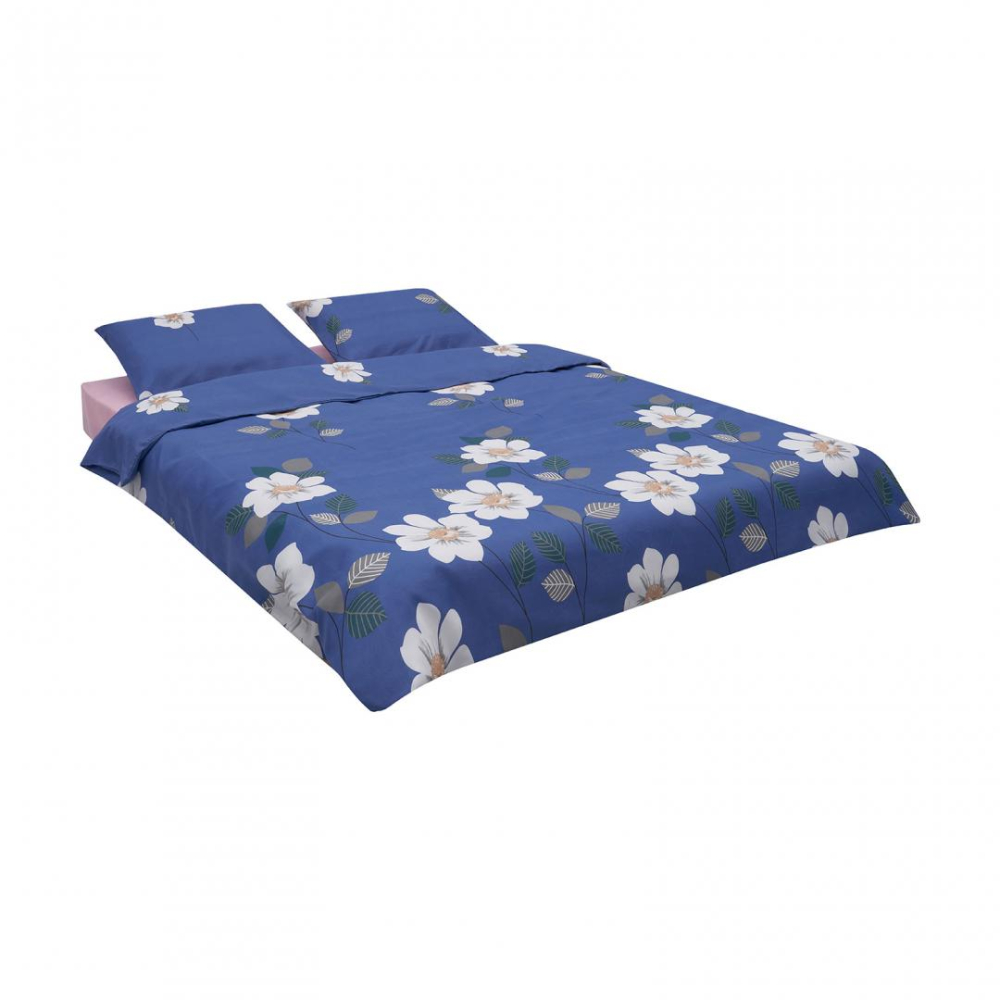 Lenjerie vanora de pat king size microfibra blue daisy [2]
