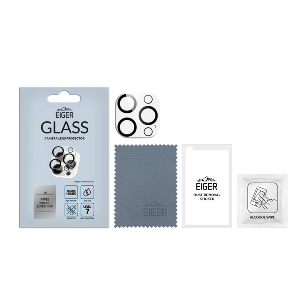Lentile Camera iPhone 12 Pro Max Eiger 3D Glass Clear Black [2]