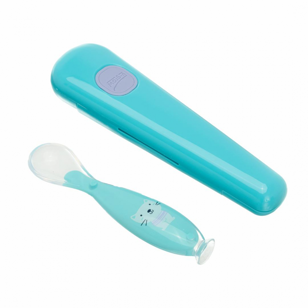 Lingurita silicon cu suport ,blue,u-grow [3]