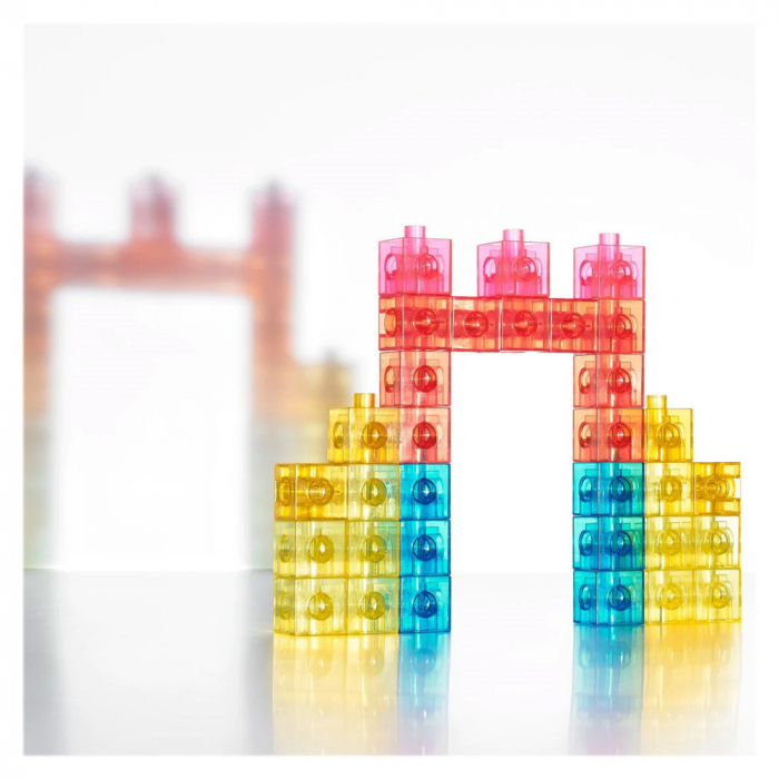 Linking Cubes, 100 cuburi translucide interconectabile, 3-10 ani [4]