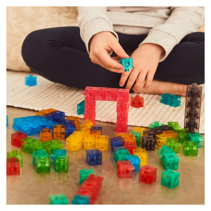 Linking Cubes, 100 cuburi translucide interconectabile, 3-10 ani [2]