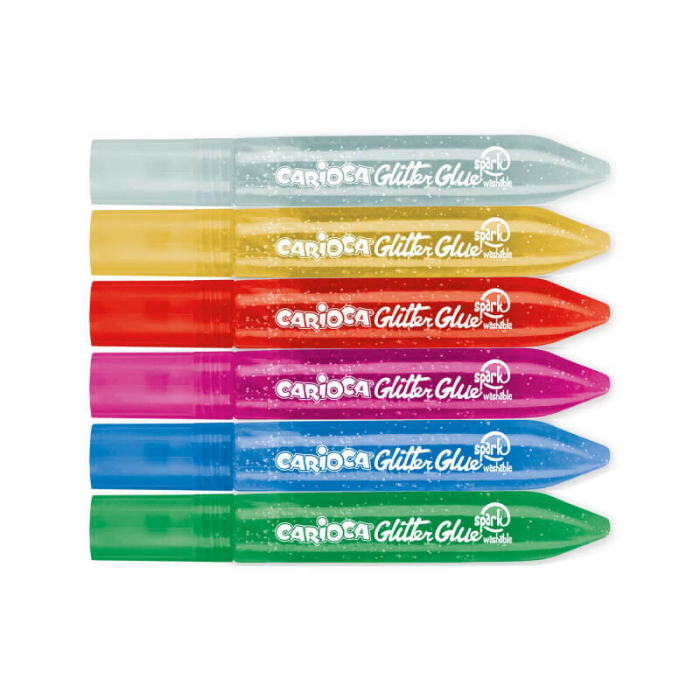 Set Lipici cu sclipici Carioca Glitter Glue Spark 6 tuburi cu lipici. [2]