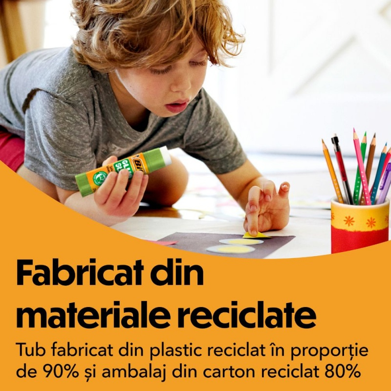 Lipici solid Bic, formula imbunatatita, tub reciclabil 95%, 8g [6]