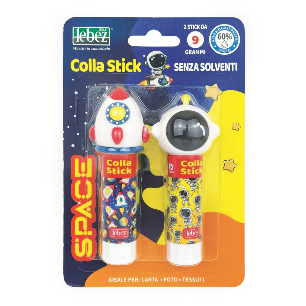 Lipici solid Space, 9 gr, 2 modele (blister), copii varsta 3 ani+,6 ani+,8 ani+ [1]