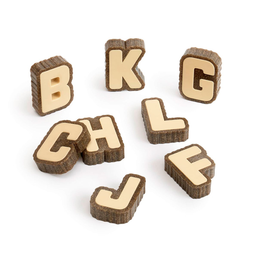 Litere cu aspect de scoarta de copac, 36 piese, Guidecraft, copii varsta 3-10 ani [6]