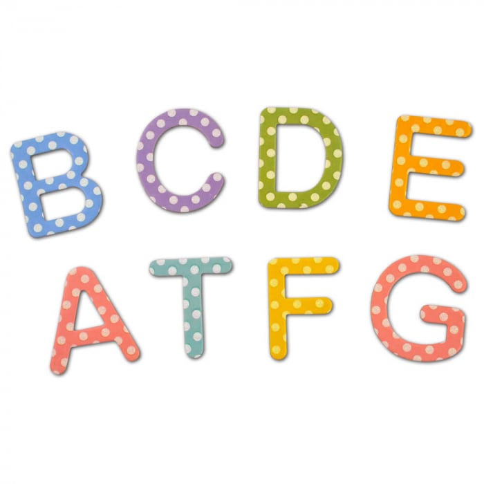 Litere din carton colorat, 40 buc, 20 mm [2]