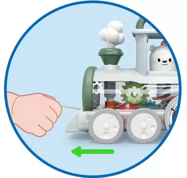 Locomotiva cu mecanism steam, varsta de la 6 luni la 2 ani [6]