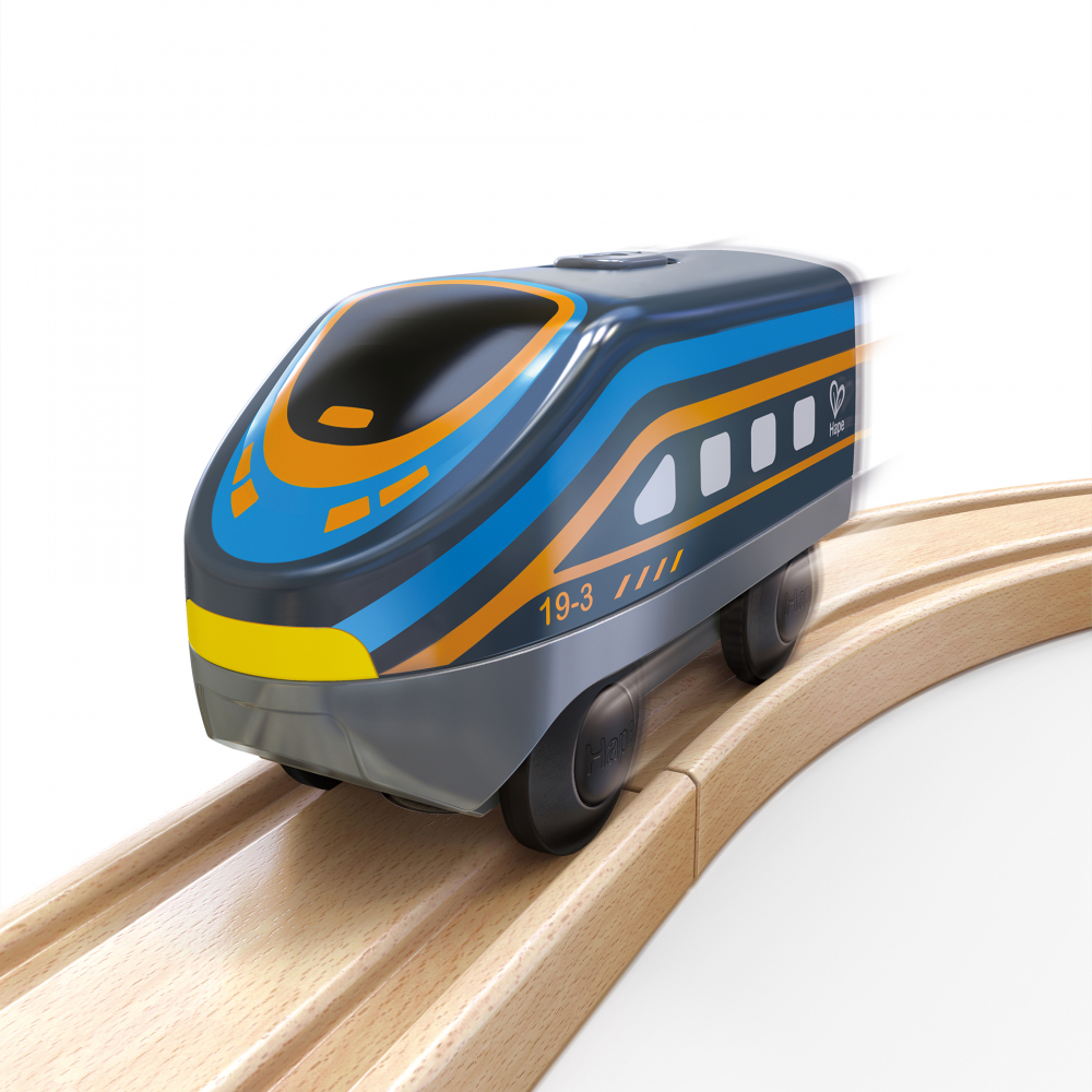 Locomotiva neagra de jucarie cu baterii pentru copii [2]