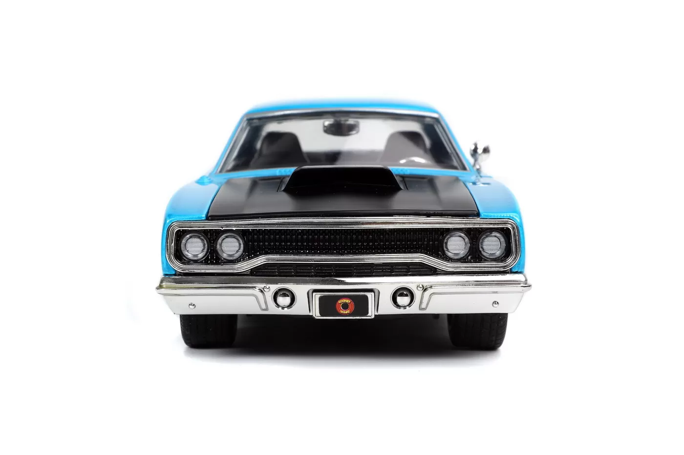 Looney tunes road runner set masinuta metalica 1970 plymouth scara 1:24 si figurina wile e coyote [4]