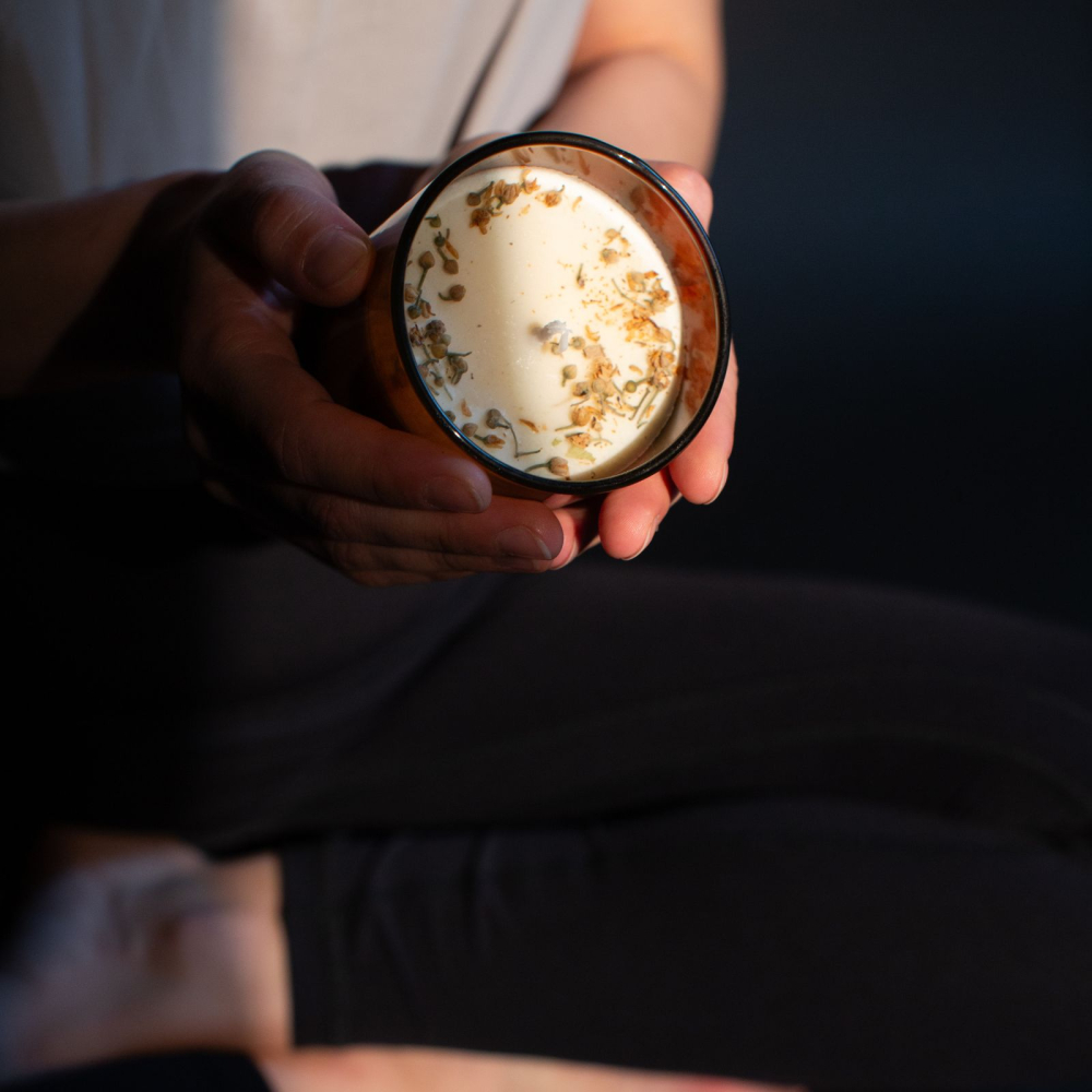 Lumanare naturala din tei, 180 gr, hand made, premium [5]