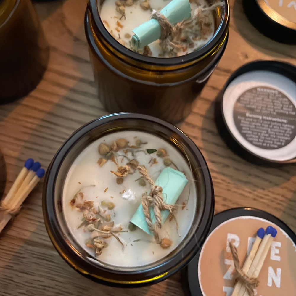 Lumanare naturala din tei, 180 gr, hand made, premium [3]