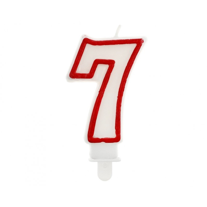 Lumanari aniversare pentru tort cifra 7, 7cm, blister 1 buc [1]
