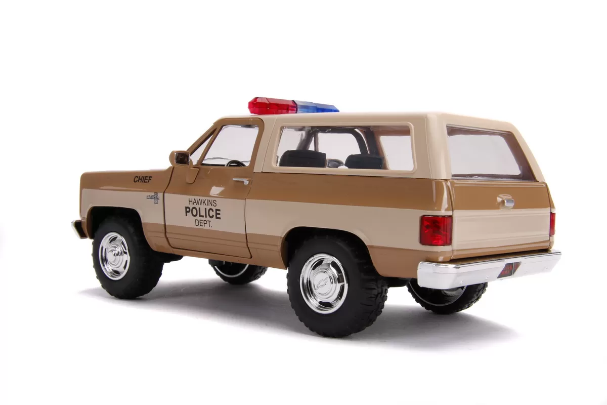 Macheta metalica 1980 chevy police k5 scara 1 la 24 [4]