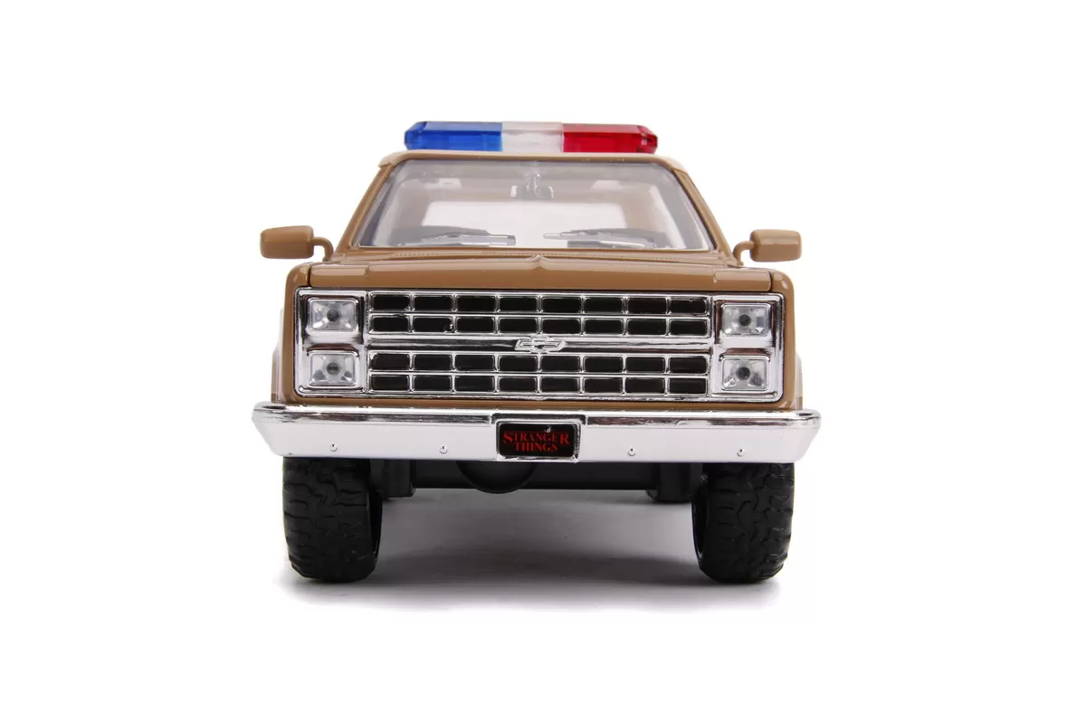 Macheta metalica 1980 chevy police k5 scara 1 la 24 [6]