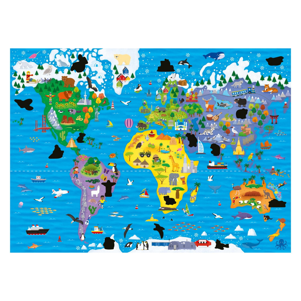 Magic Puzzle - Harta lumii ( 50 piese) [2]