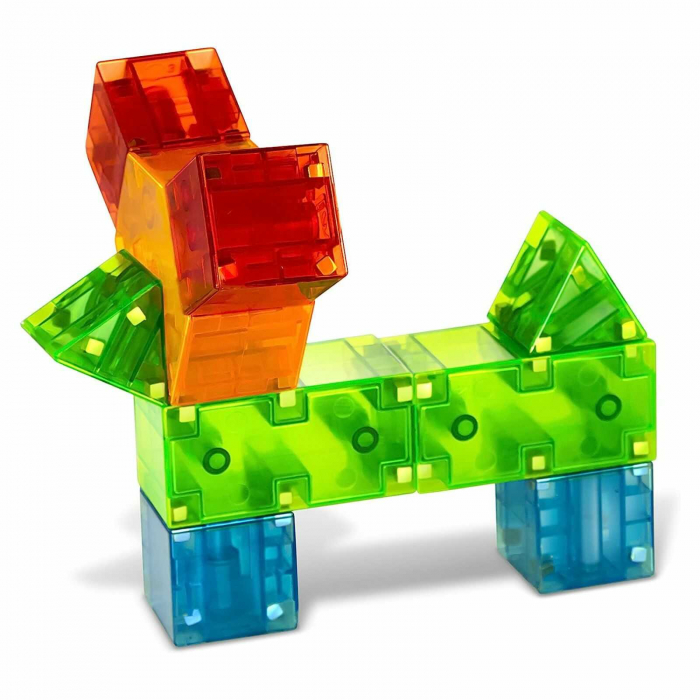 Joc de constructie magnetic ⭐ Magna-Tiles Qubix 19 piese [4]