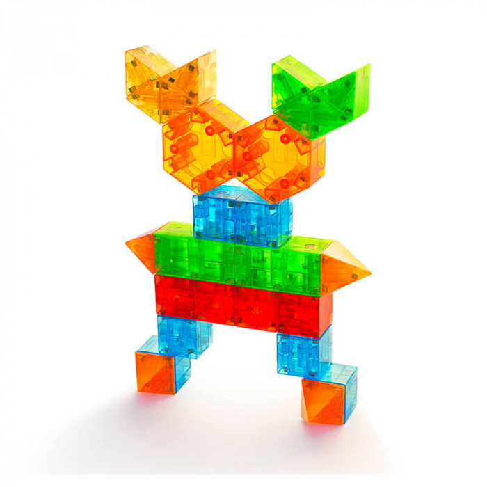 Joc de constructie magnetic ⭐ Magna-Tiles Qubix 29 piese [4]
