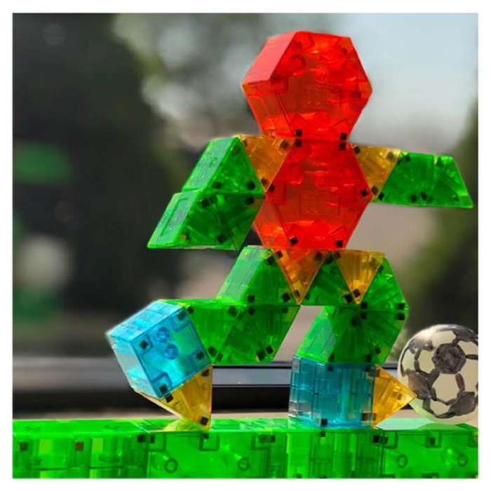 Joc de constructie magnetic ⭐ Magna-Tiles Qubix 29 piese [6]
