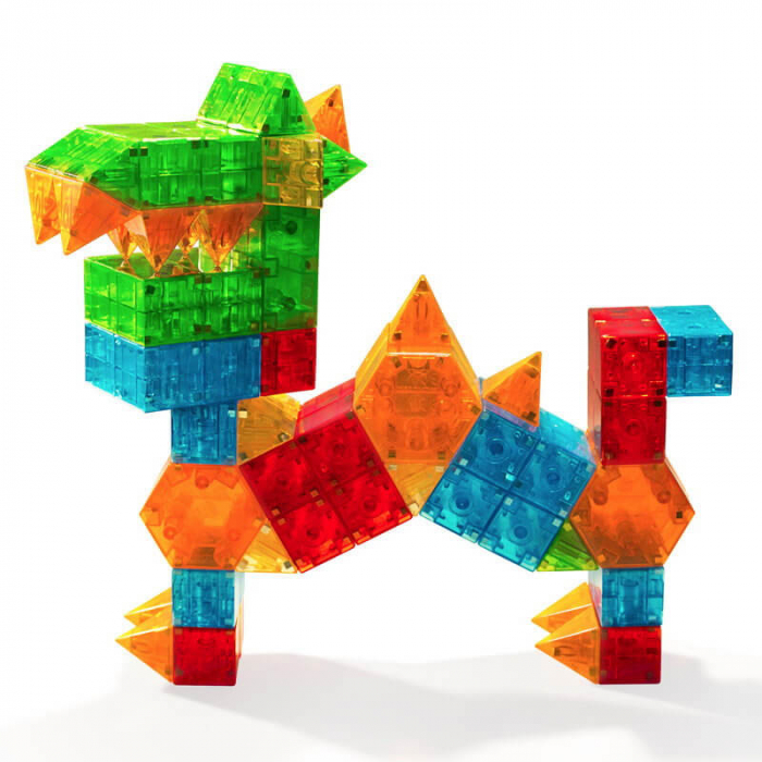 Joc de constructie magnetic ⭐ Magna-Tiles Qubix 85 piese [5]