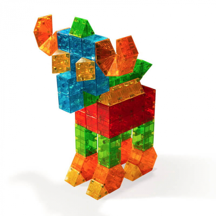 Joc de constructie magnetic ⭐ Magna-Tiles Qubix 85 piese [2]