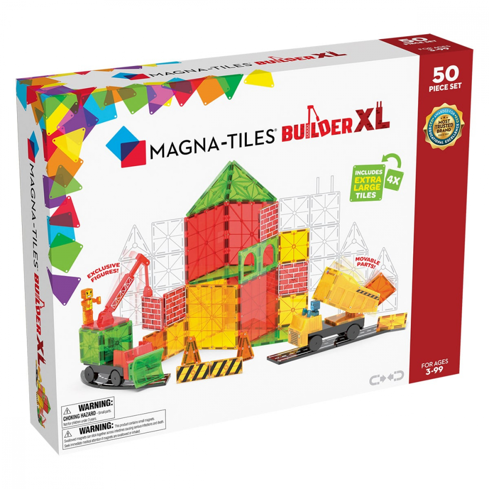 MAGNA-TILES Builder XL, 50 piese, 3-9 ani [1]