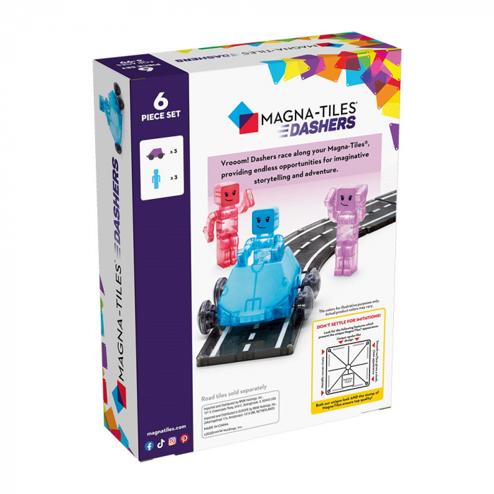 MAGNA-TILES Dashers, set magnetic 6 piese, 3-9 ani [7]