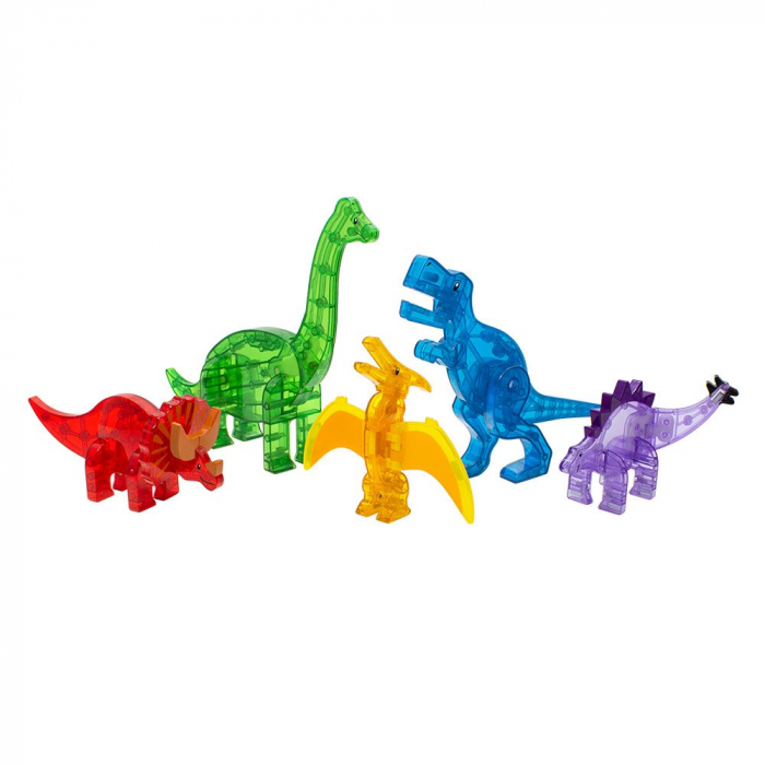 MAGNA-TILES Dinos, set 5 figurine magnetice, 3-9 ani [2]