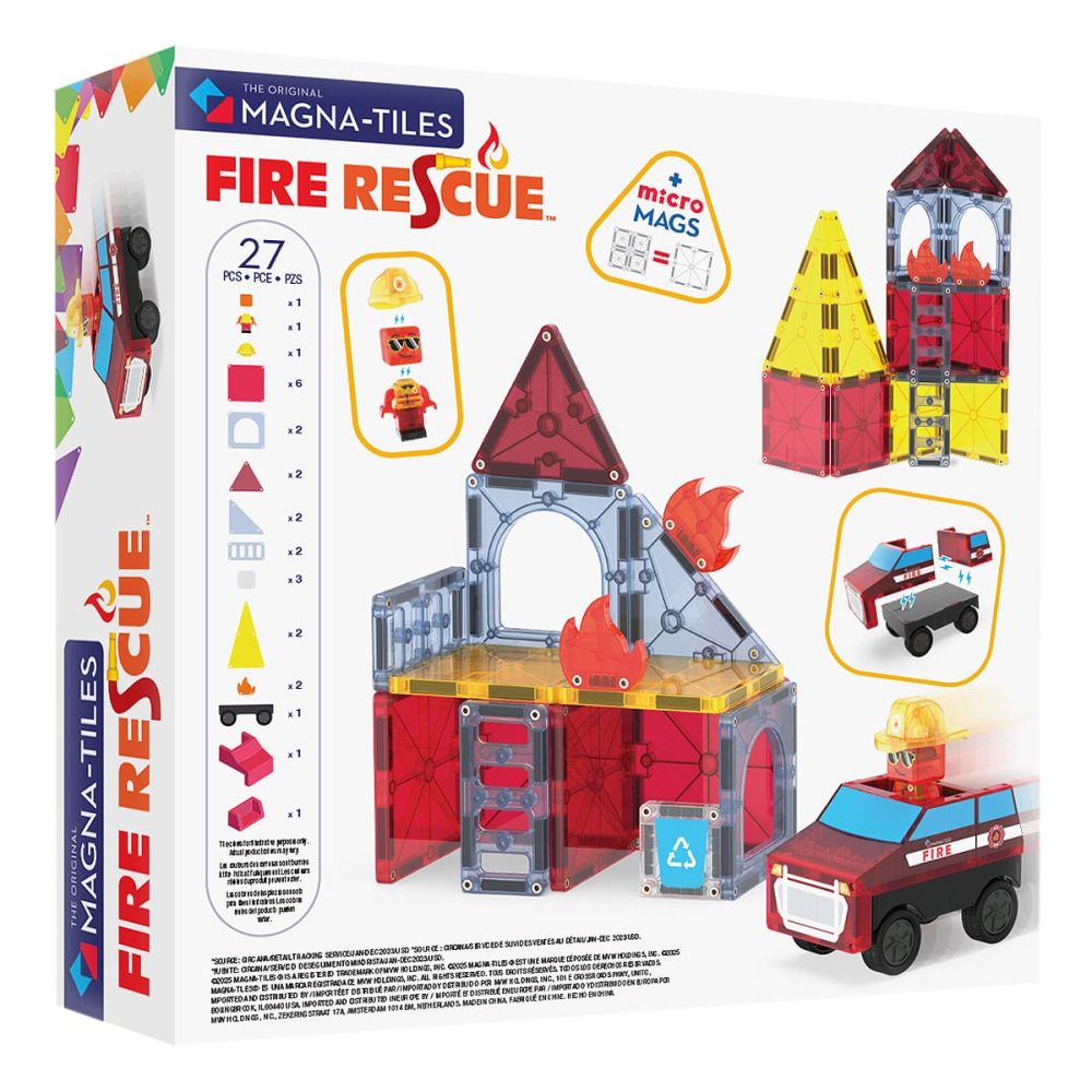 MAGNA-TILES Fire Rescue, 27 piese, copii varsta 3-9 ani [6]