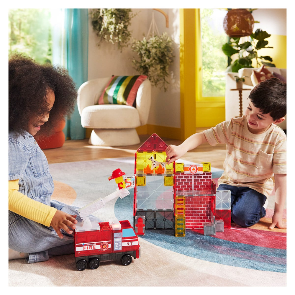 MAGNA-TILES Fire Station, 50 piese, copii varsta 3-9 ani [2]