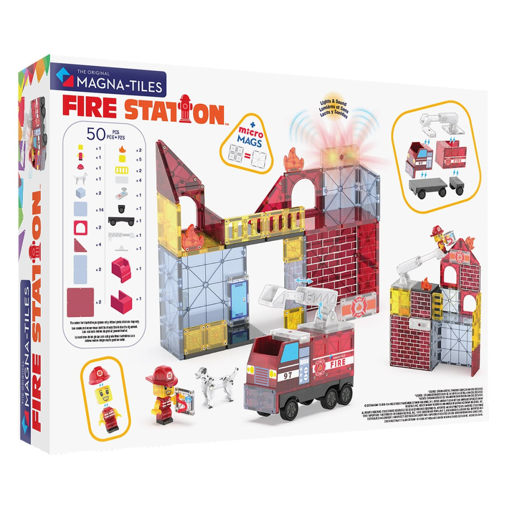 MAGNA-TILES Fire Station, 50 piese, copii varsta 3-9 ani [6]