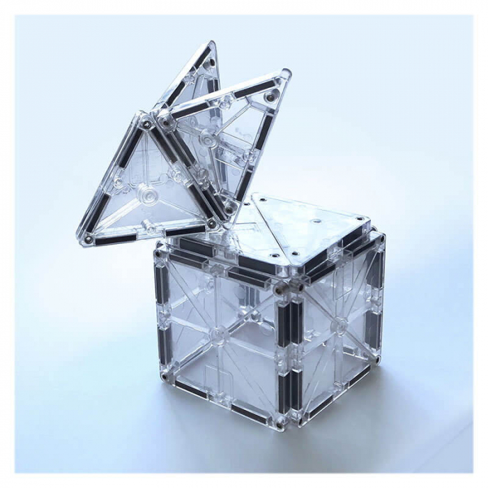 Joc de constructie magnetic ⭐ Magna-Tiles Ice Transparent [4]