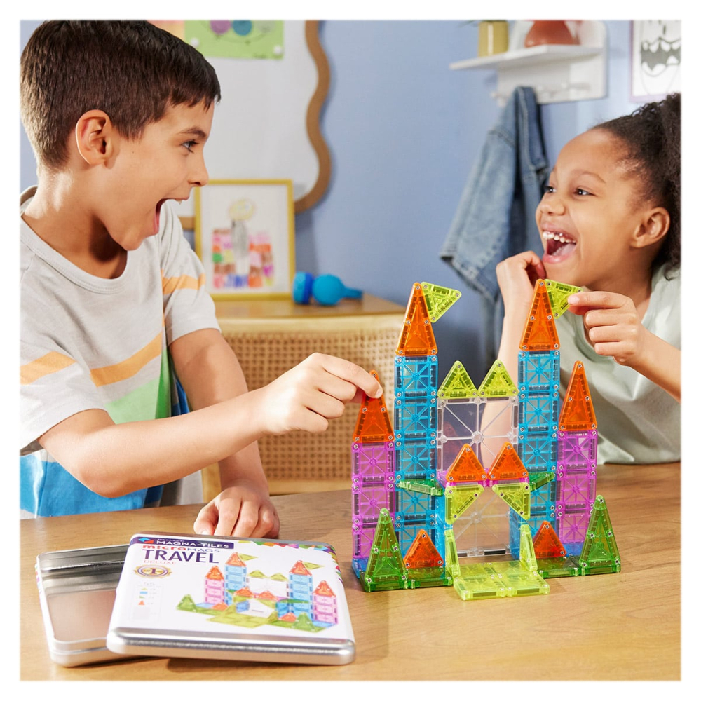 MAGNA-TILES microMAGS Travel Deluxe, 55 piese, copii varsta 3-9 ani [2]