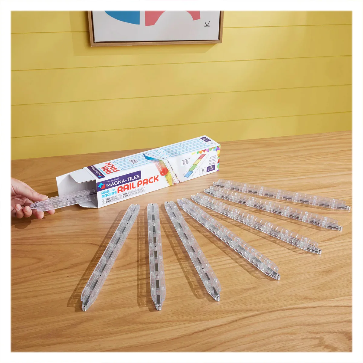 MAGNA-TILES Rail Racer, extensie șine, 8 piese, varsta 3-9 ani [3]