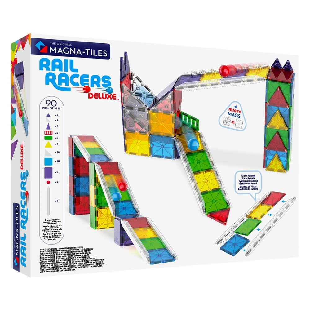 MAGNA-TILES Rail Racers Deluxe, 90 piese, copii varsta 3-9 ani [6]