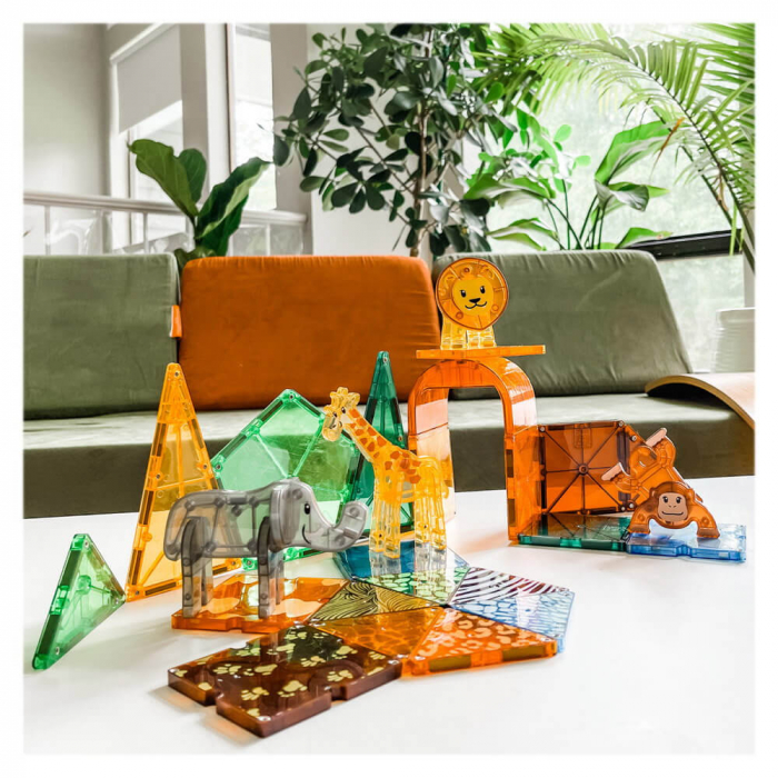 Joc de constructie magnetic ⭐ Magna-Tiles Safari Animals [4]