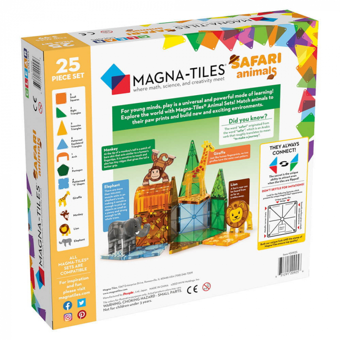 Joc de constructie magnetic ⭐ Magna-Tiles Safari Animals [5]