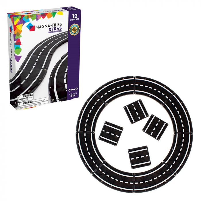 MAGNA-TILES XTRAS Roads, extensie 12 piese, 3-9 ani [2]