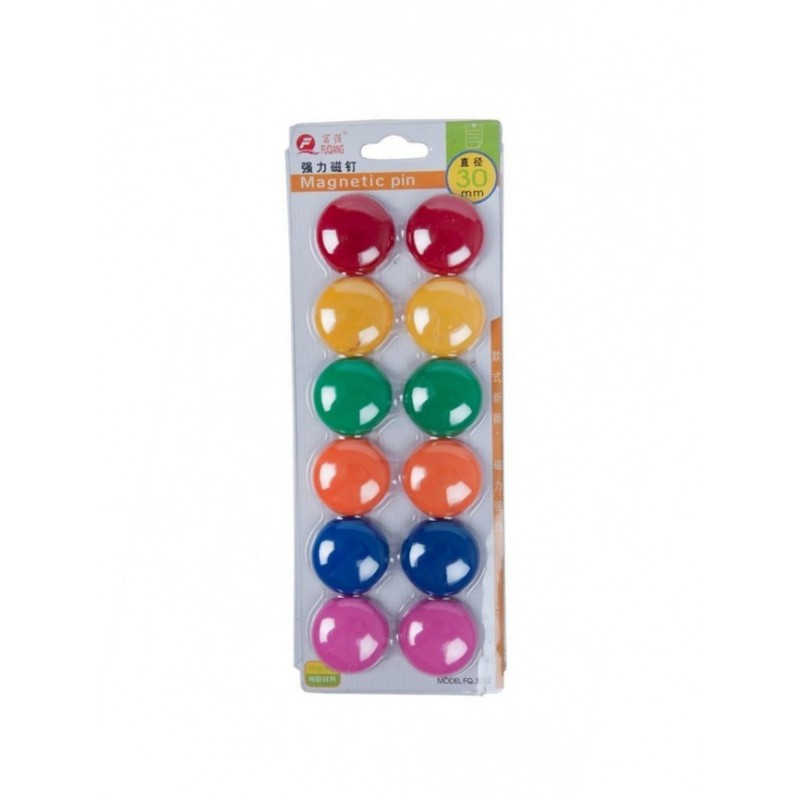 Magneti pentru tabla CNX 3012A, diametru 30mm, diverse culori, set 12 buc [2]