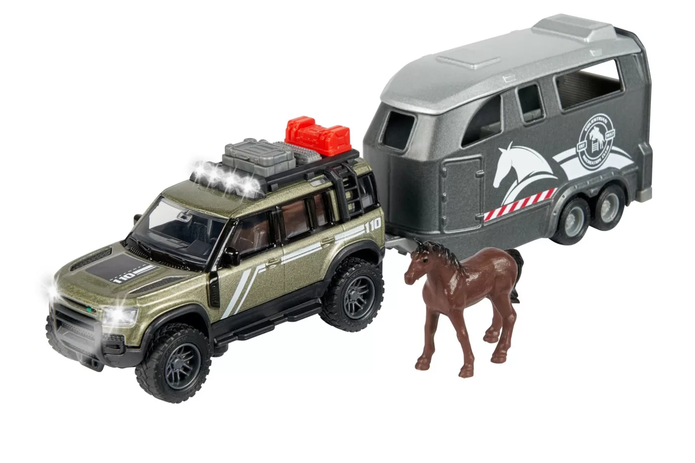 Majorette land rover cu remorca pentru cai [2]
