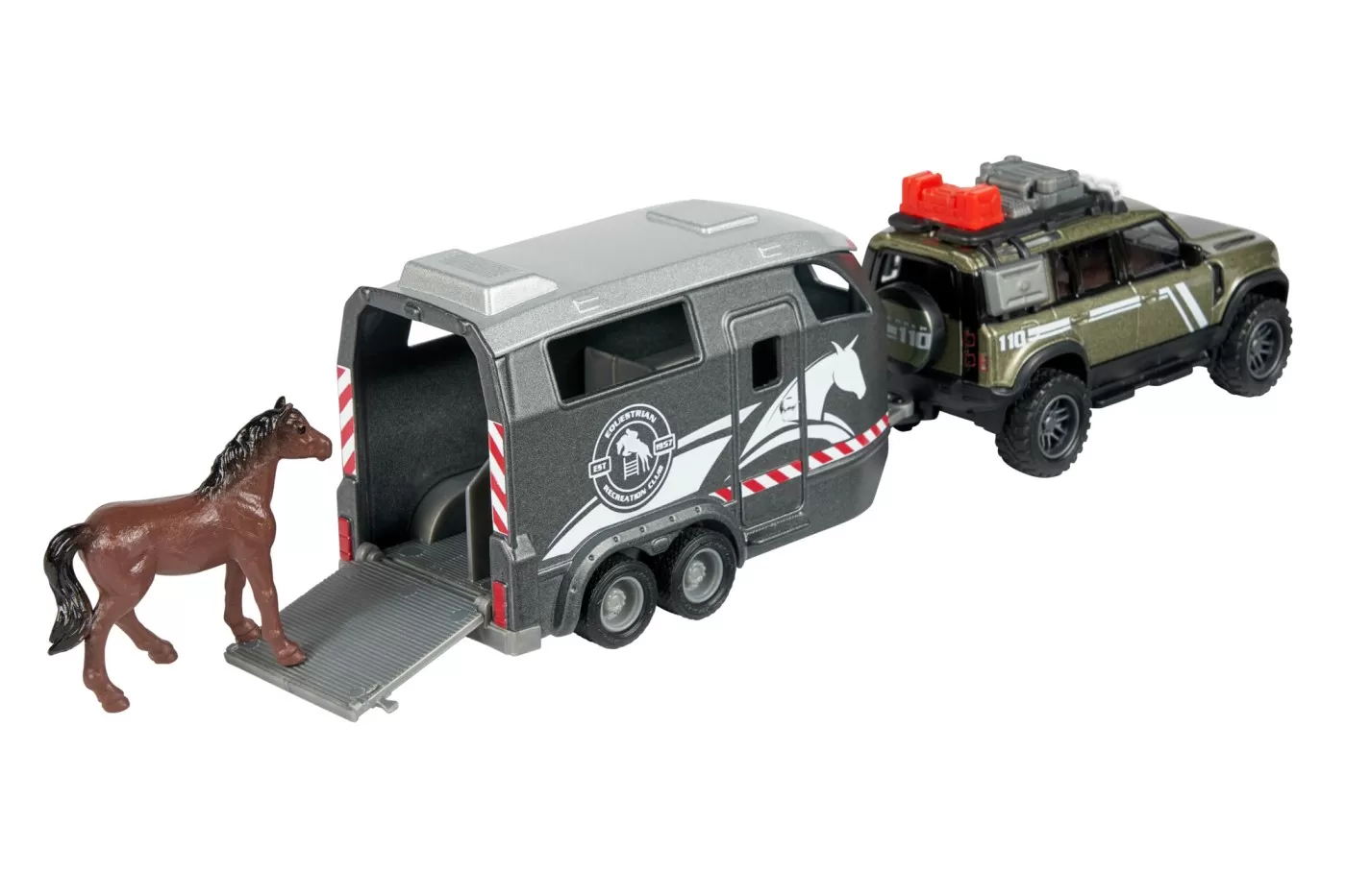 Majorette land rover cu remorca pentru cai [8]