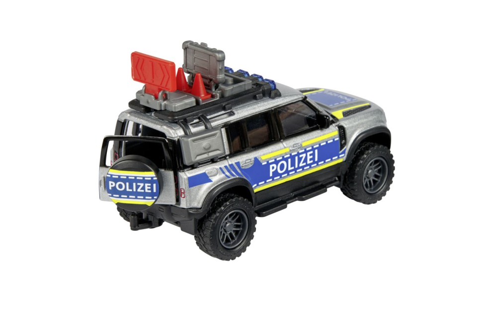 Majorette masina metalica de politie land rover defender scara 1 la 43 [3]