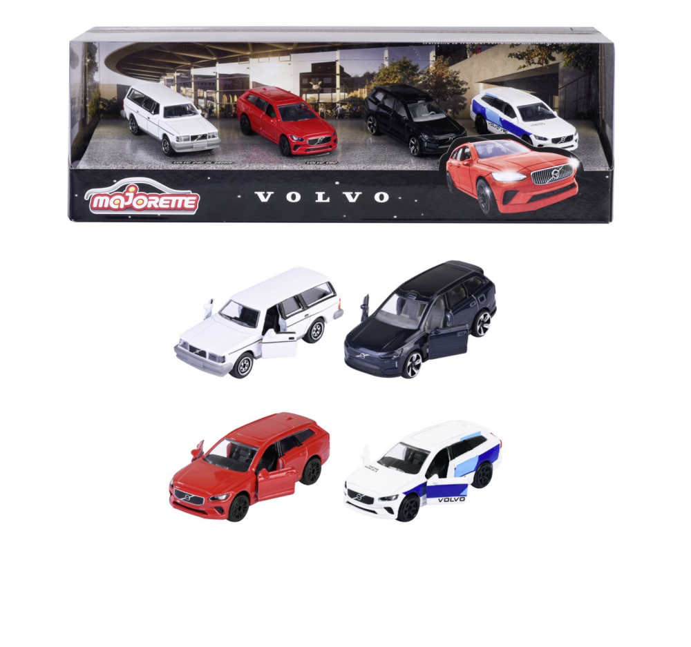 Majorette premium cars set 4 masini volvo v90 scara 1:64, varsta de la 3 ani la +15 ani [1]